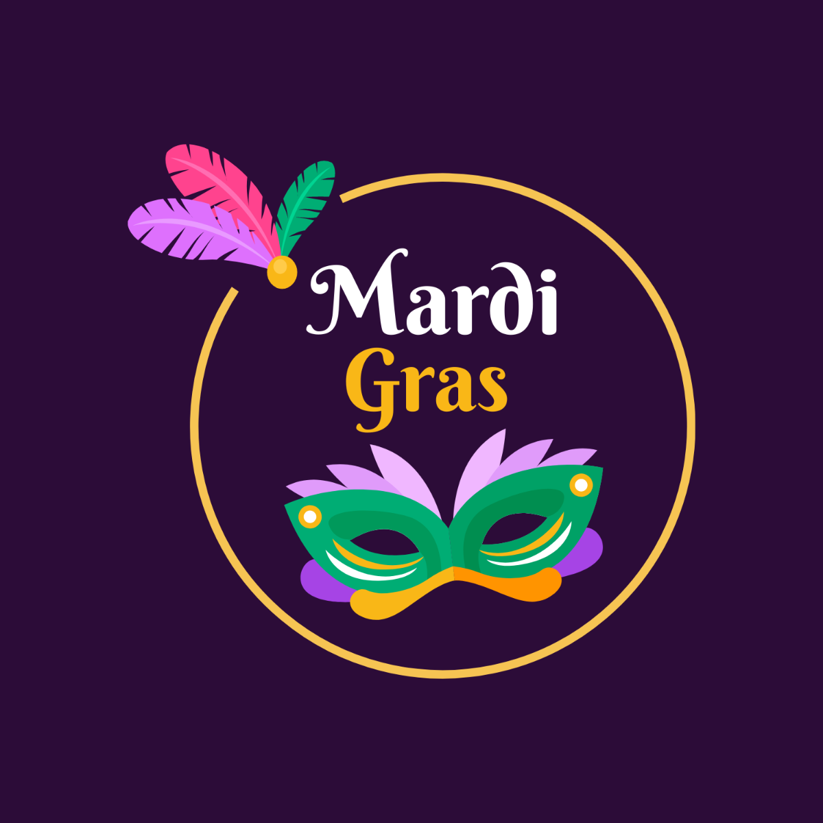 Mardi Gras Logo Template