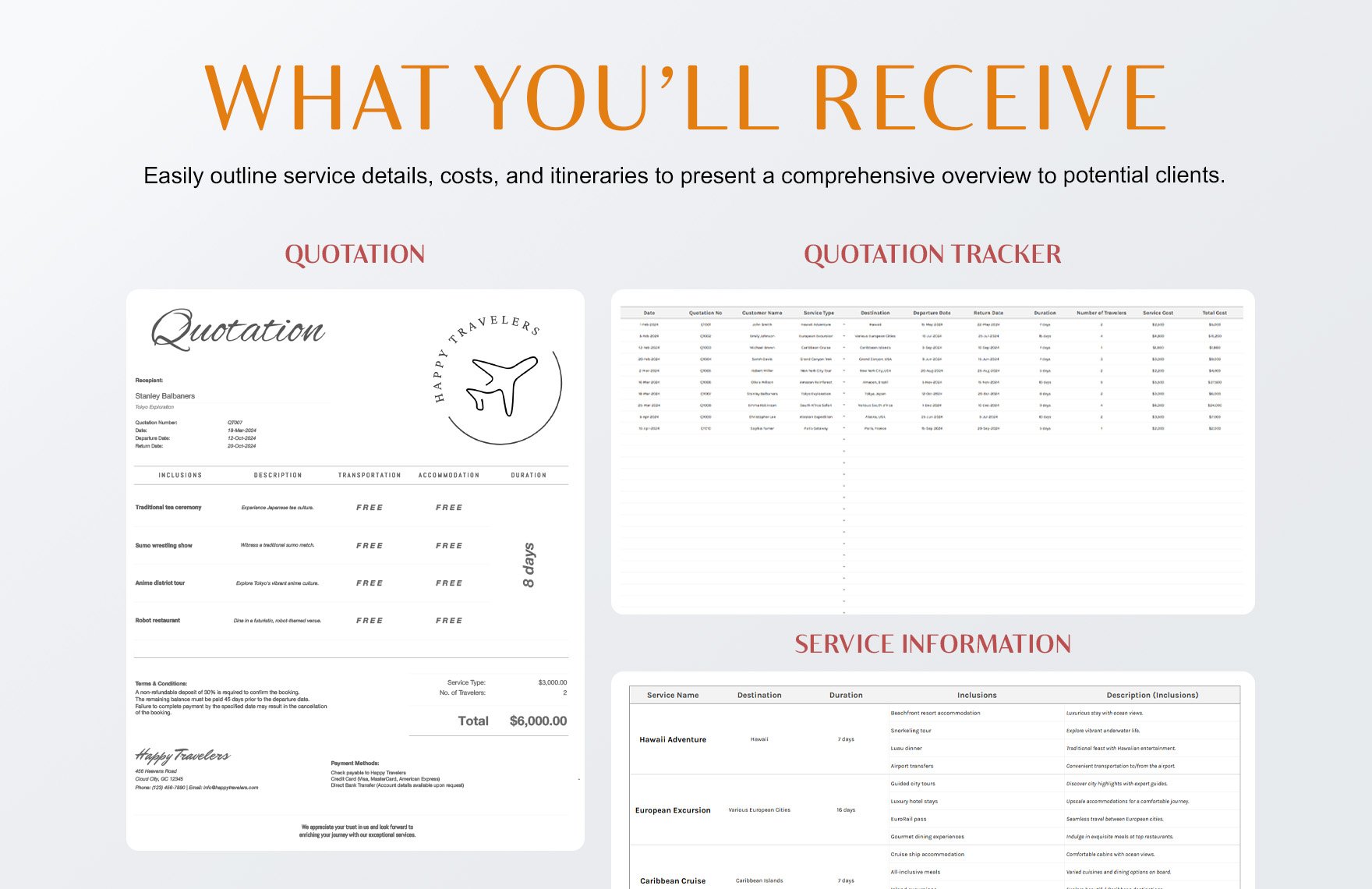 Travel Service Quotation Template