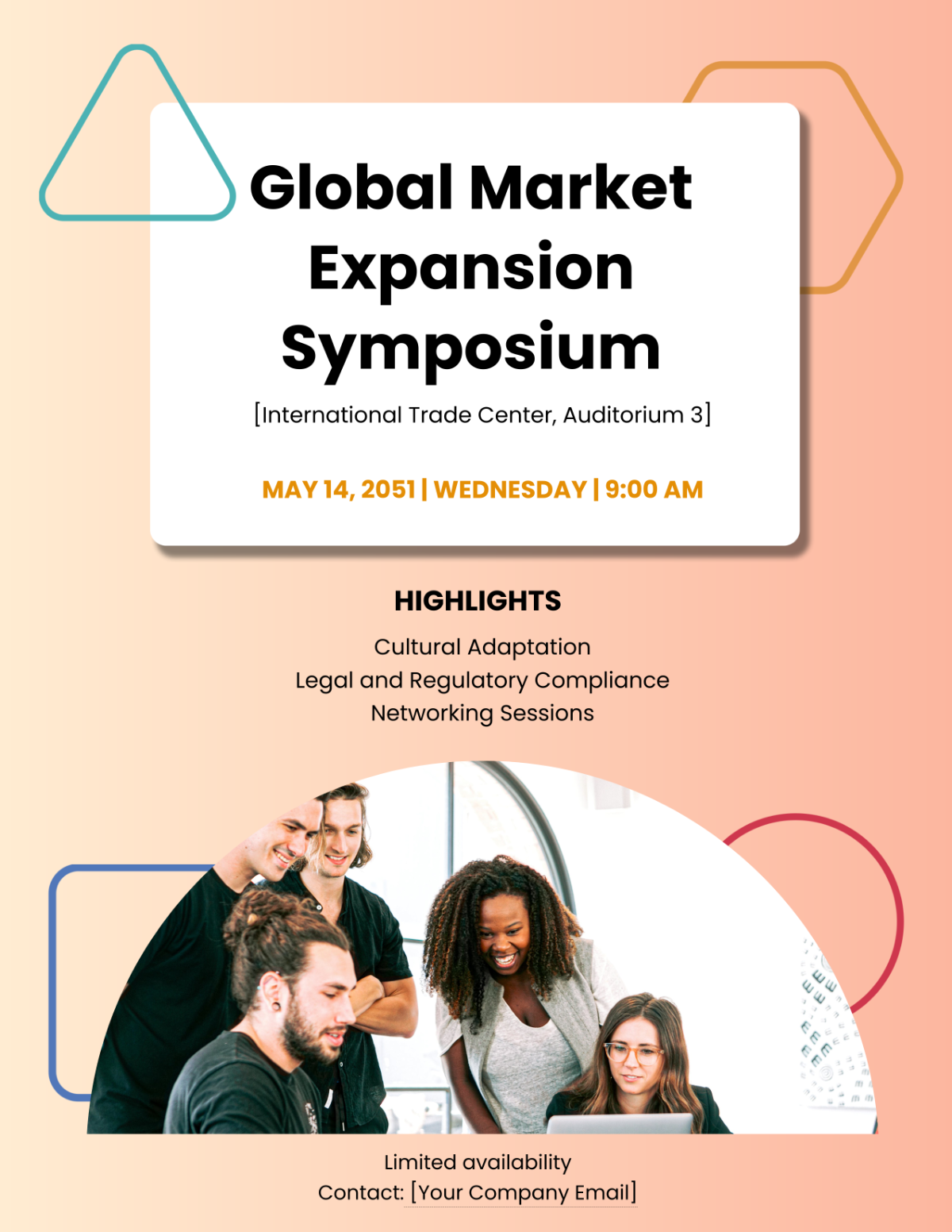 Global Market Expansion Symposium Flyer