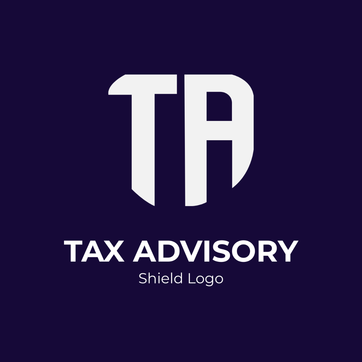 Tax Advisory Shield Logo Template