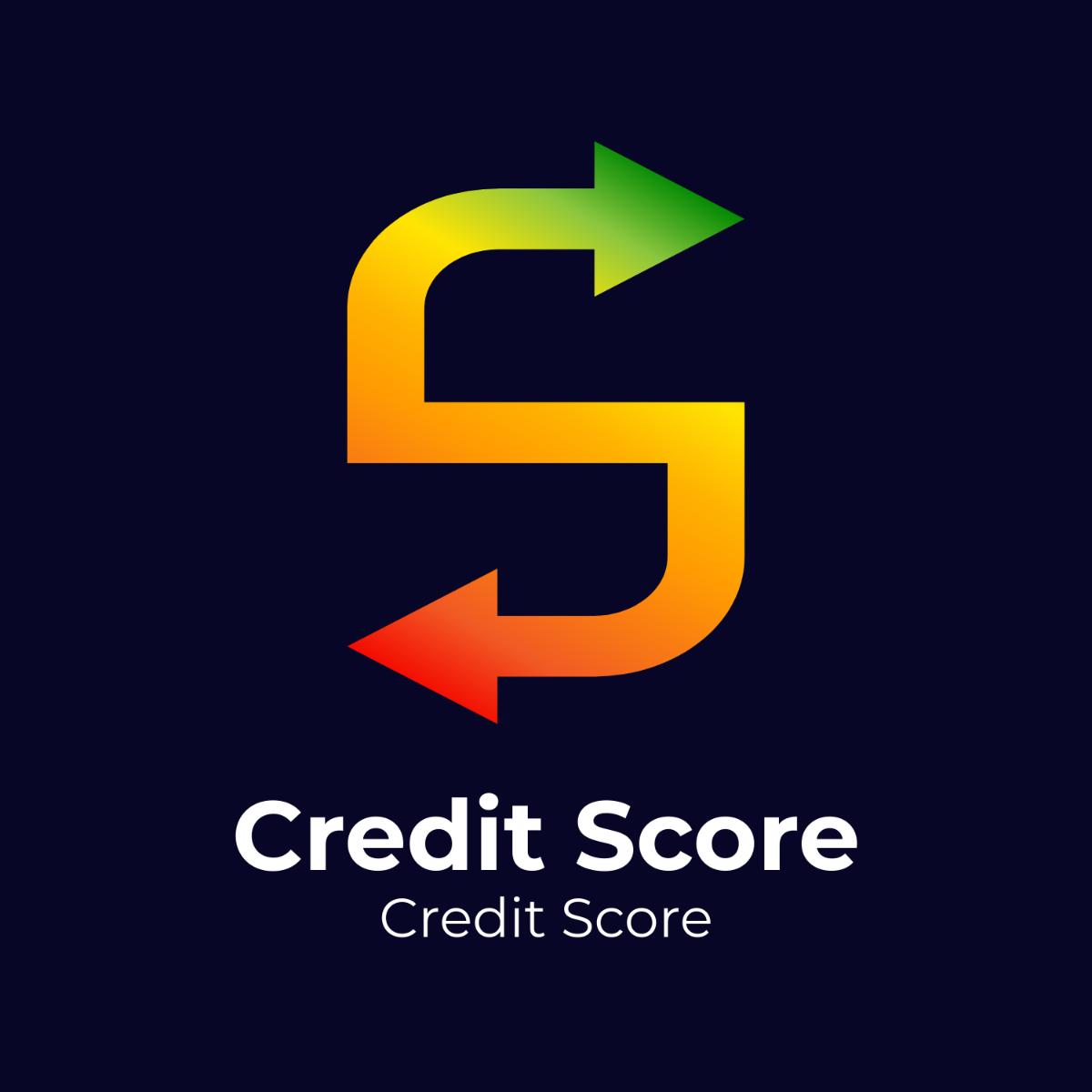 Credit Score Up Arrow Logo Template
