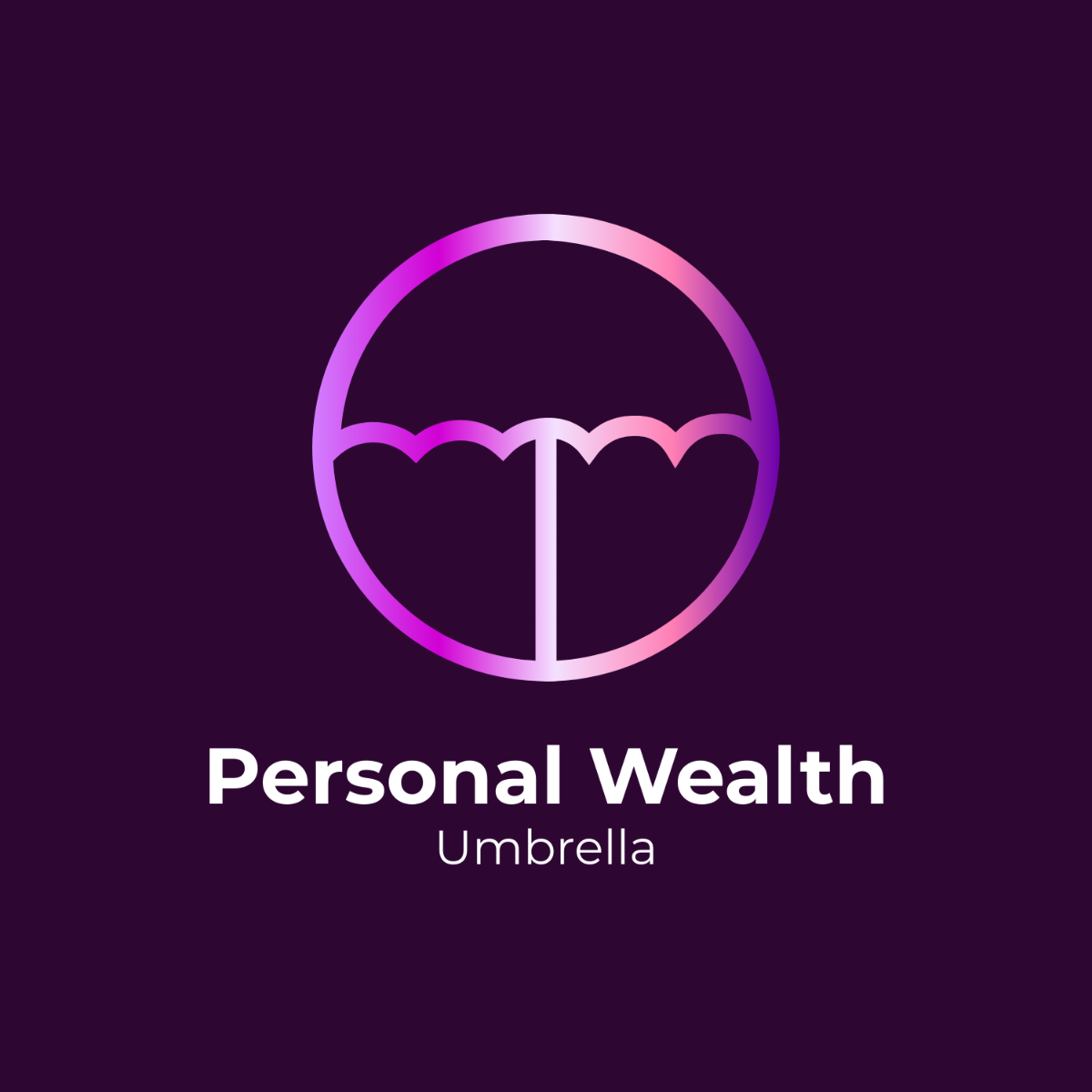 Personal Wealth Umbrella Logo Template
