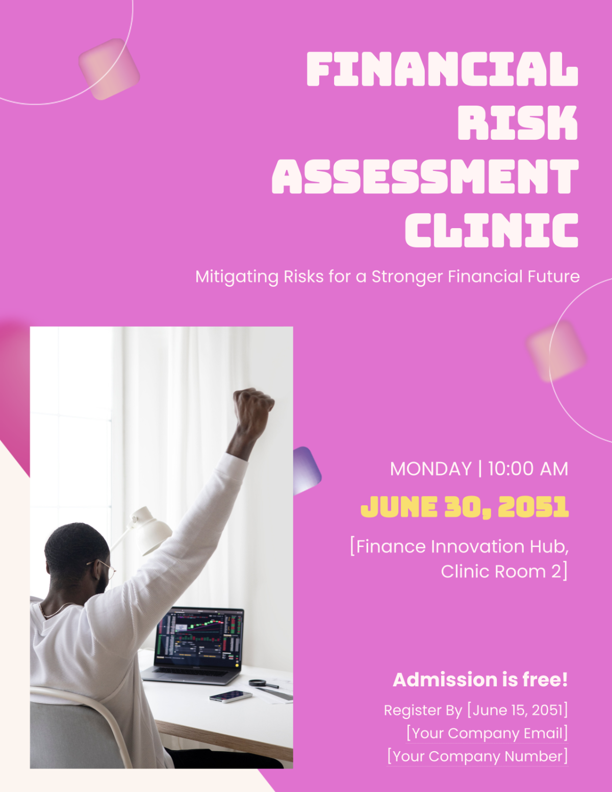 Financial Risk Assessment Clinic Flyer