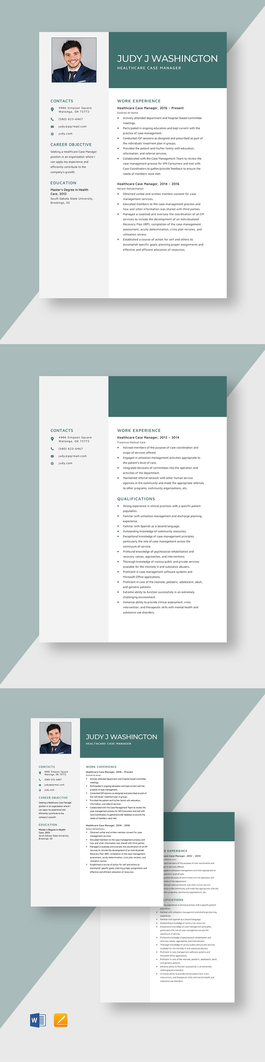 Healthcare Case Manager Resume - Healthcare Case Manager ResumeTemplate 1 