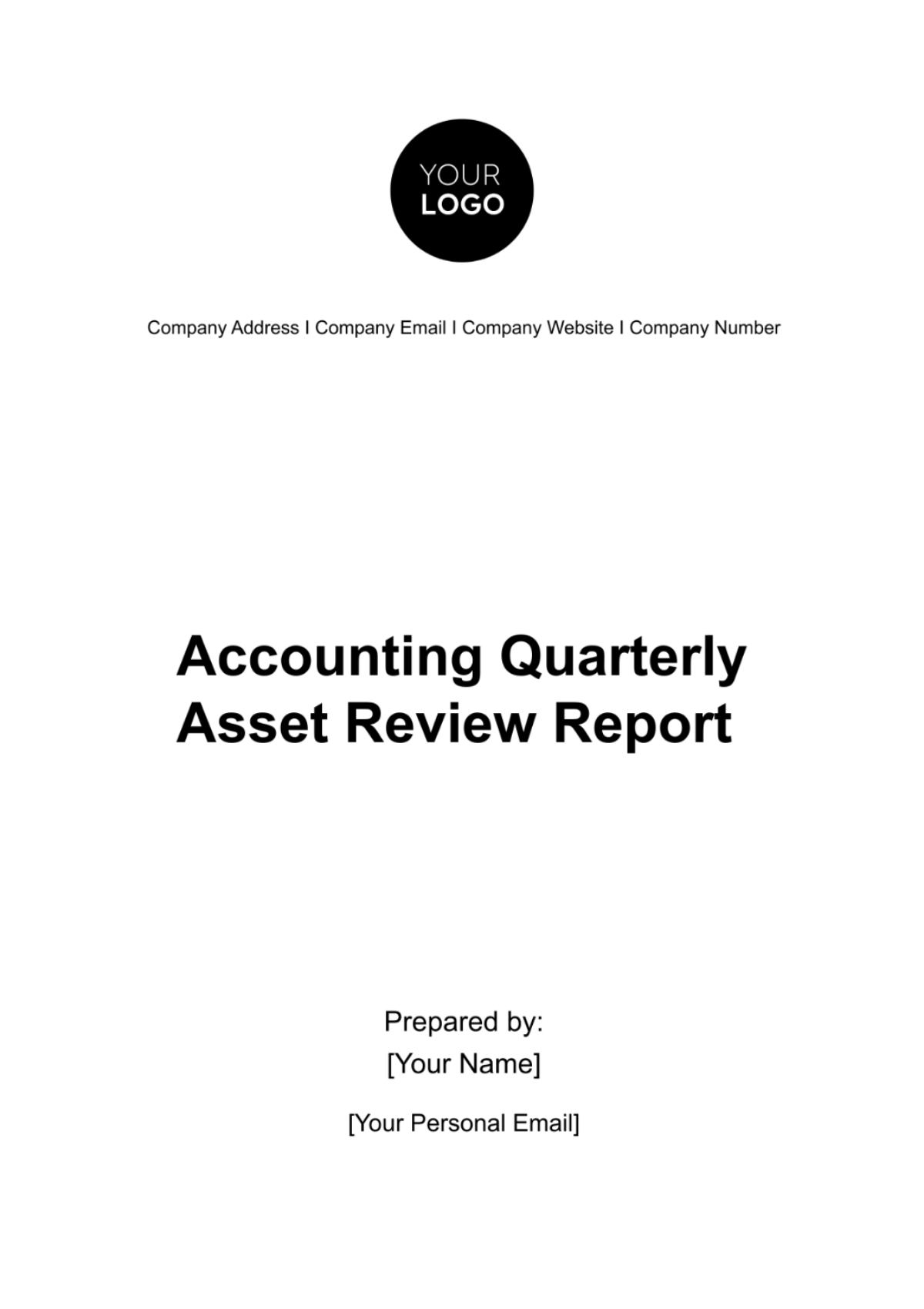 Accounting Quarterly Asset Review Report Template