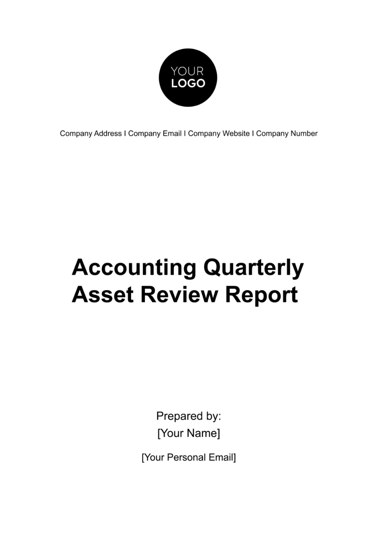 Accounting Quarterly Asset Review Report Template - Edit Online & Download