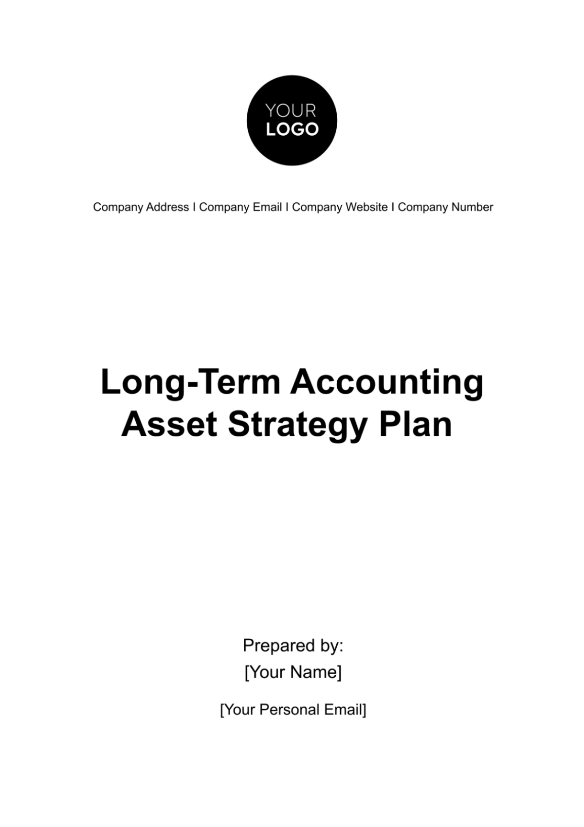 Long-Term Accounting Asset Strategy Plan Template