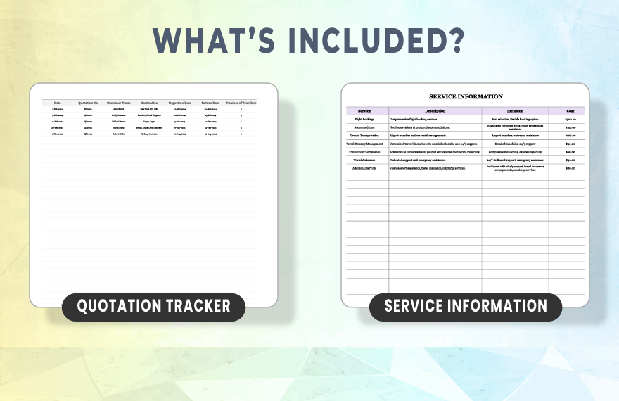 Business Travel Services Quotation Template