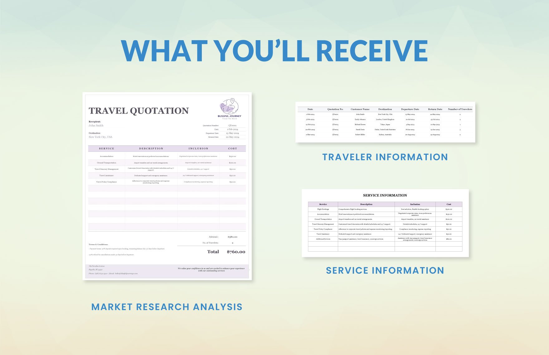 Business Travel Services Quotation Template