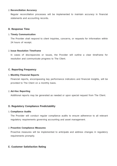 Free Accounting Asset Management SLA Template to Edit Online