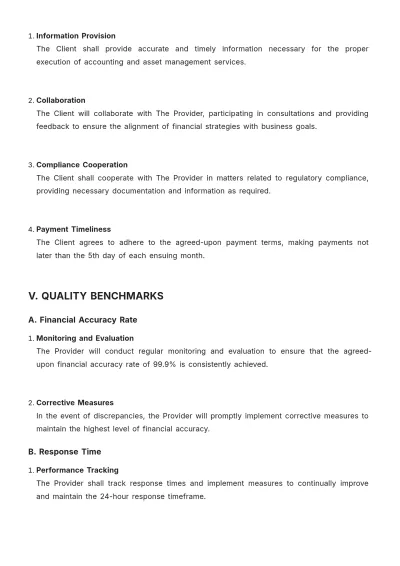 Free Accounting Asset Management SLA Template to Edit Online