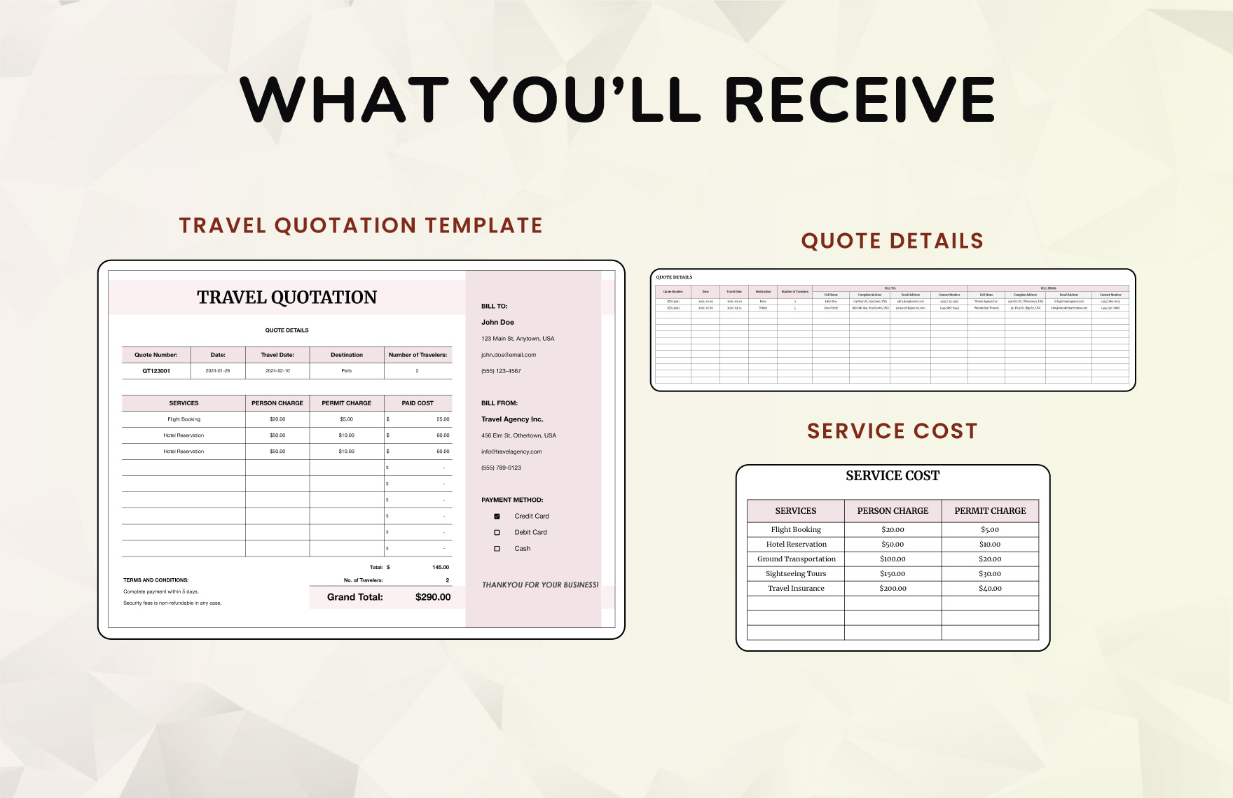 Travel Quotation Template