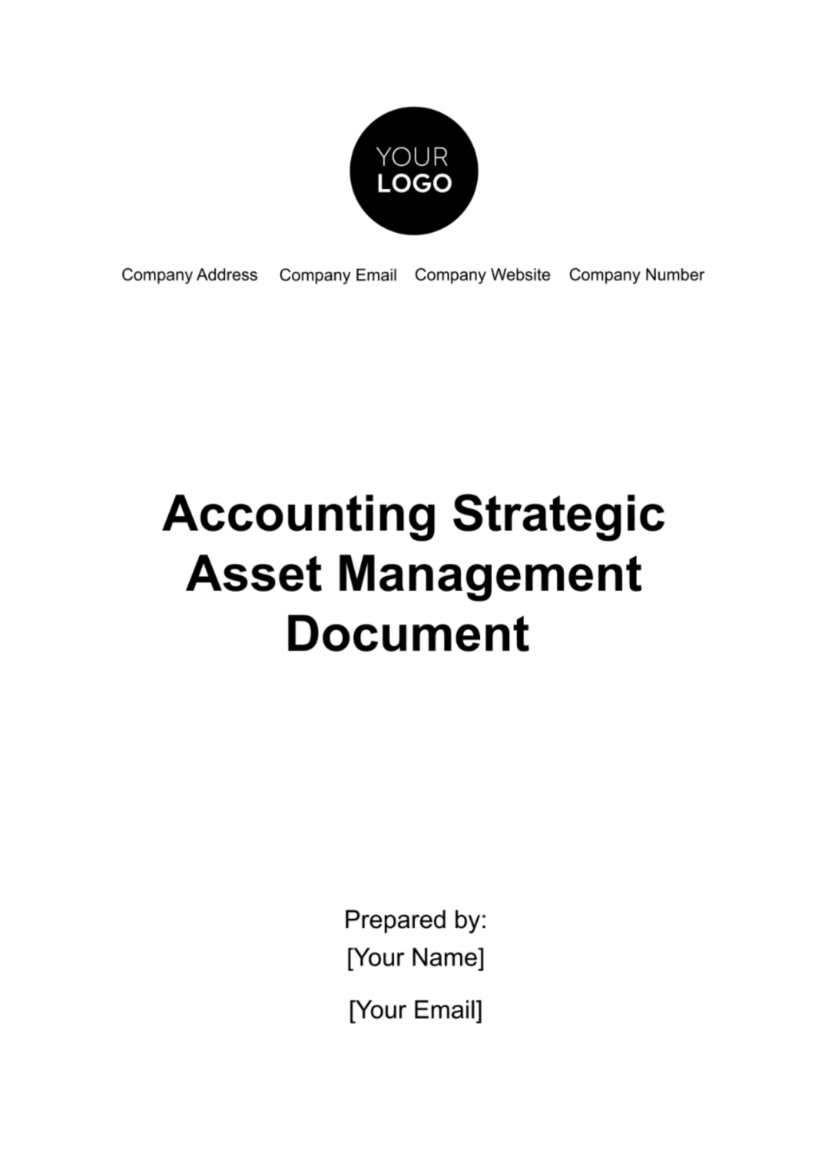 Accounting Strategic Asset Management Document Template