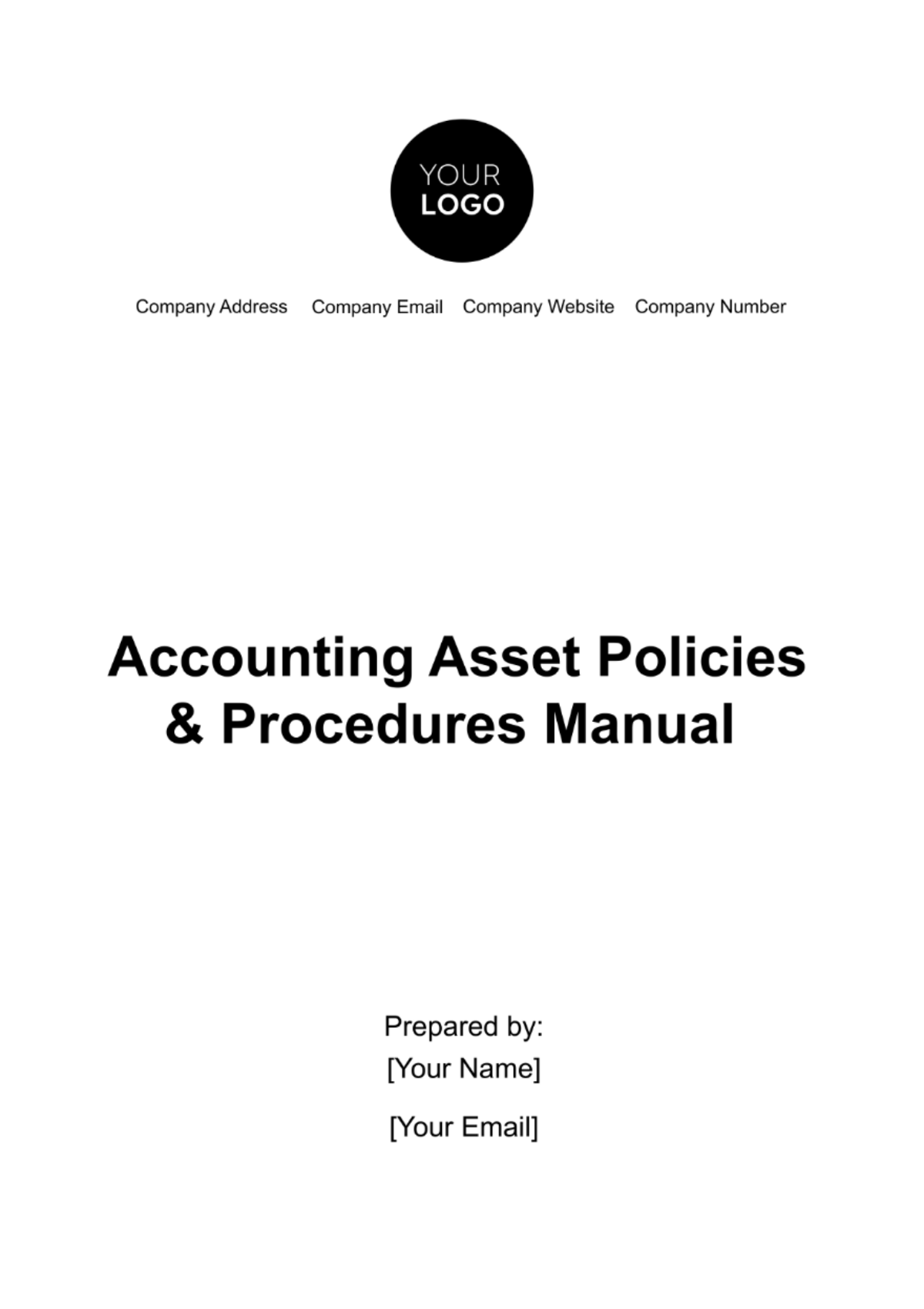 Accounting Asset Policies & Procedures Manual Template