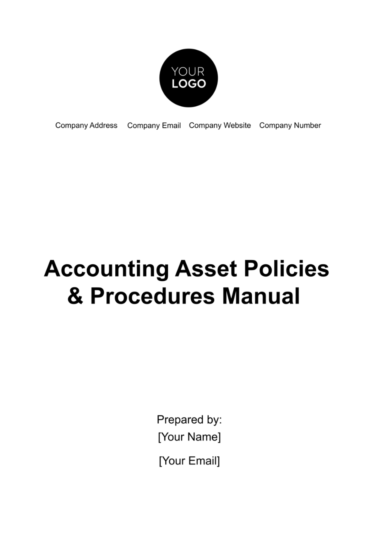 Accounting Asset Policies & Procedures Manual Template - Edit Online & Download