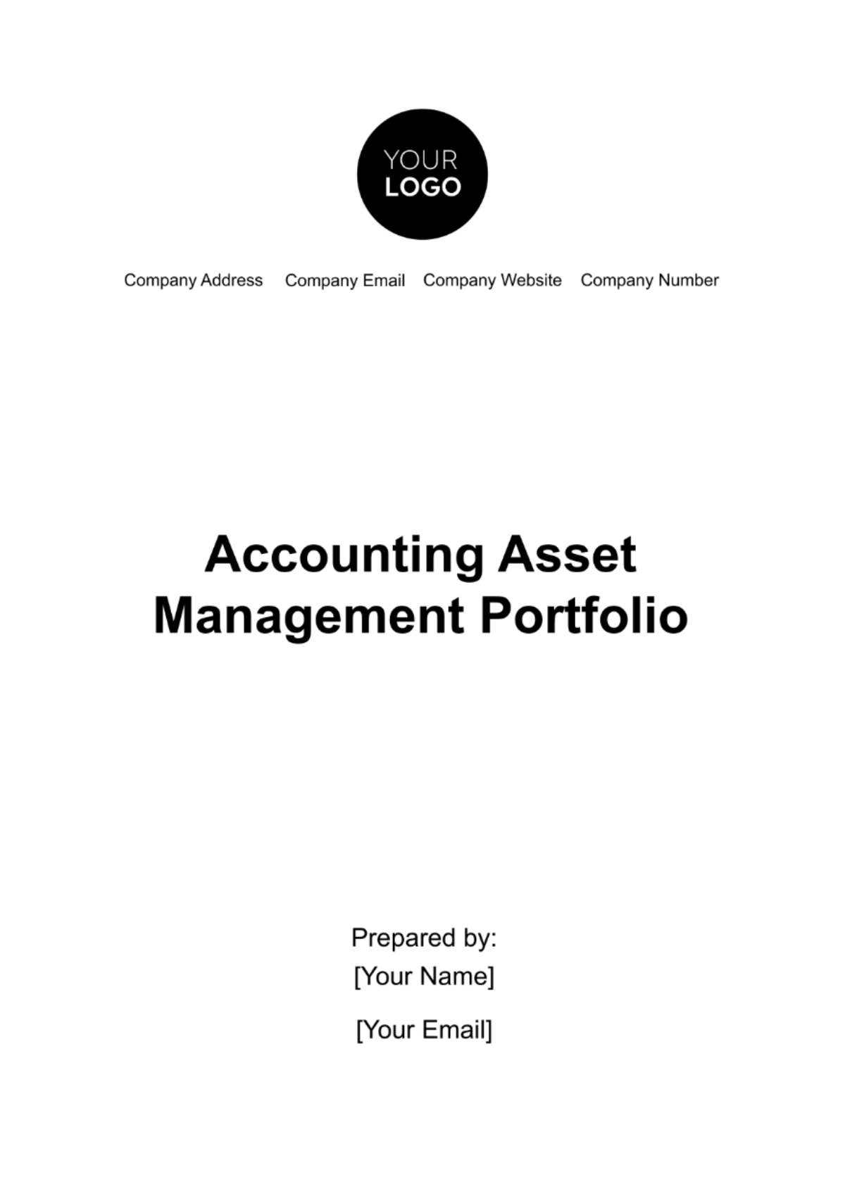 Accounting Asset Management Portfolio Template