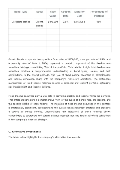 Free Accounting Asset Management Portfolio Template to Edit Online