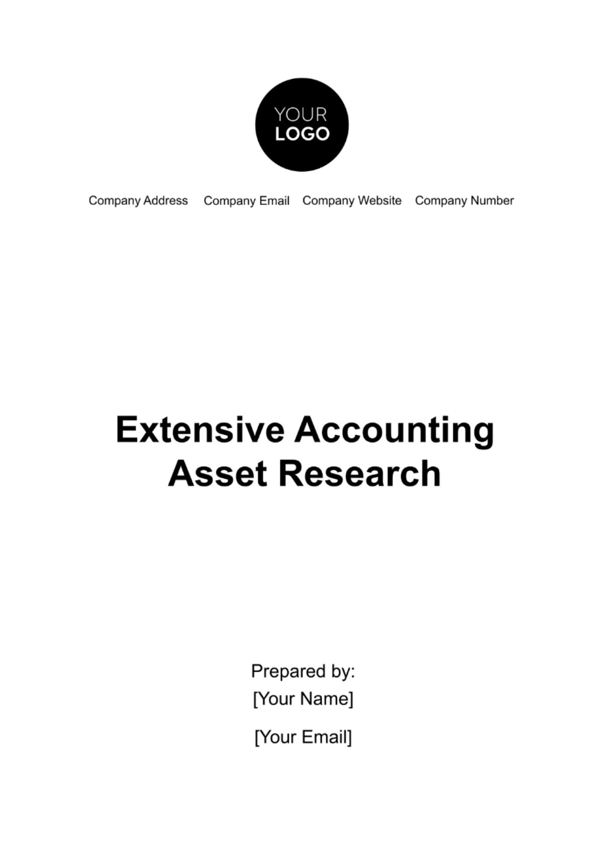 Extensive Accounting Asset Research Template