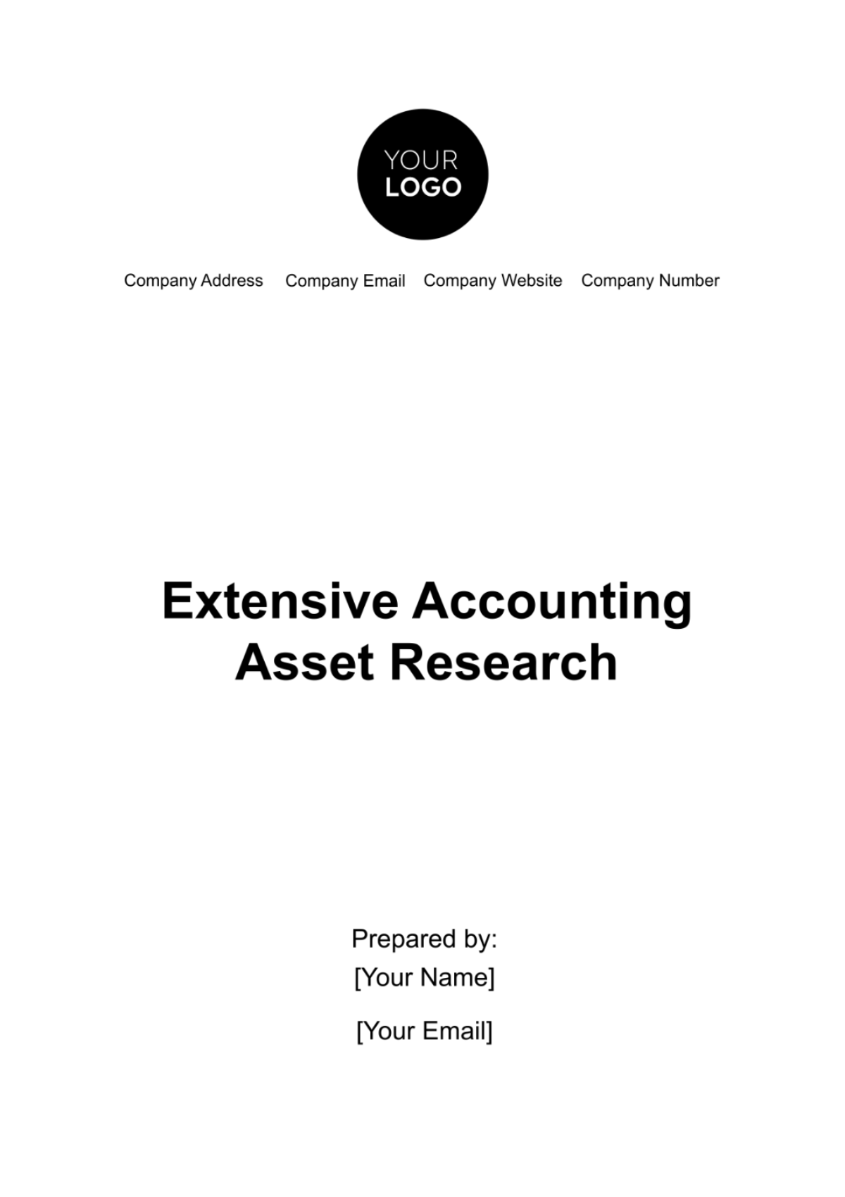 Extensive Accounting Asset Research Template - Edit Online & Download