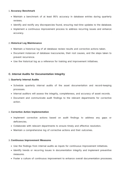 Free Accounting Asset Maintenance Protocol Template to Edit Online