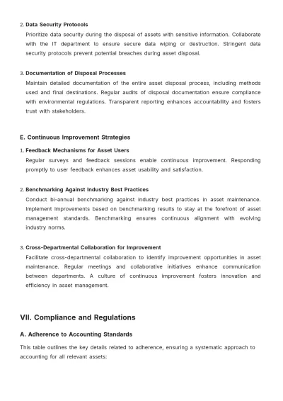Free Accounting Asset Maintenance Protocol Template to Edit Online