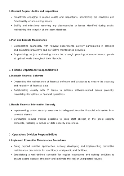 Free Accounting Asset Maintenance Protocol Template to Edit Online