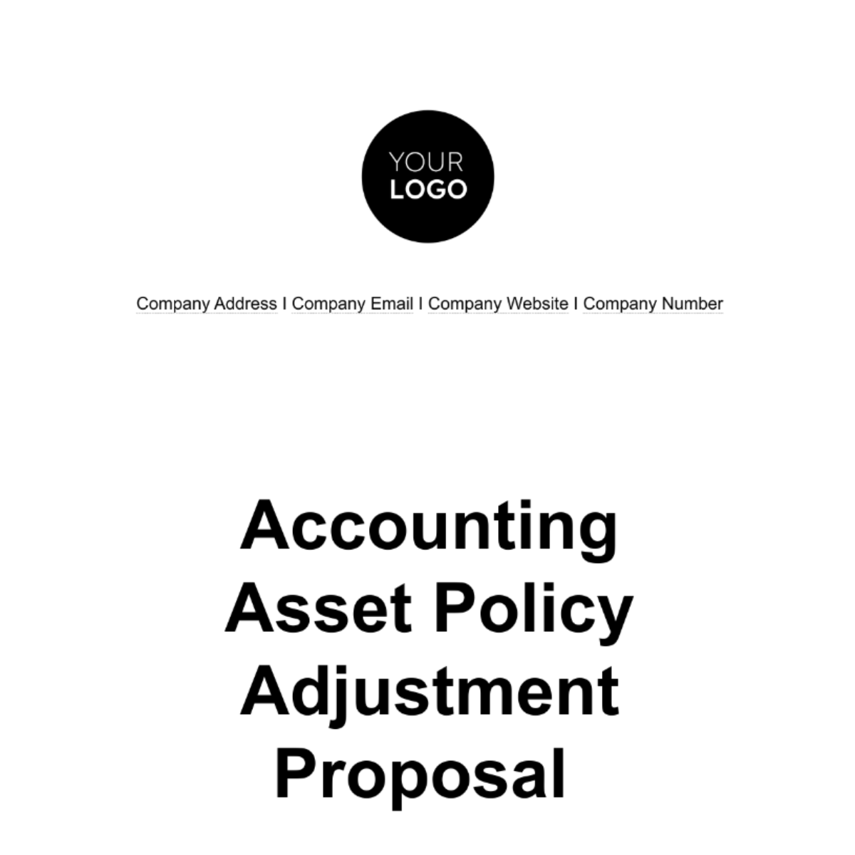 Accounting Asset Policy Adjustment Proposal Template
