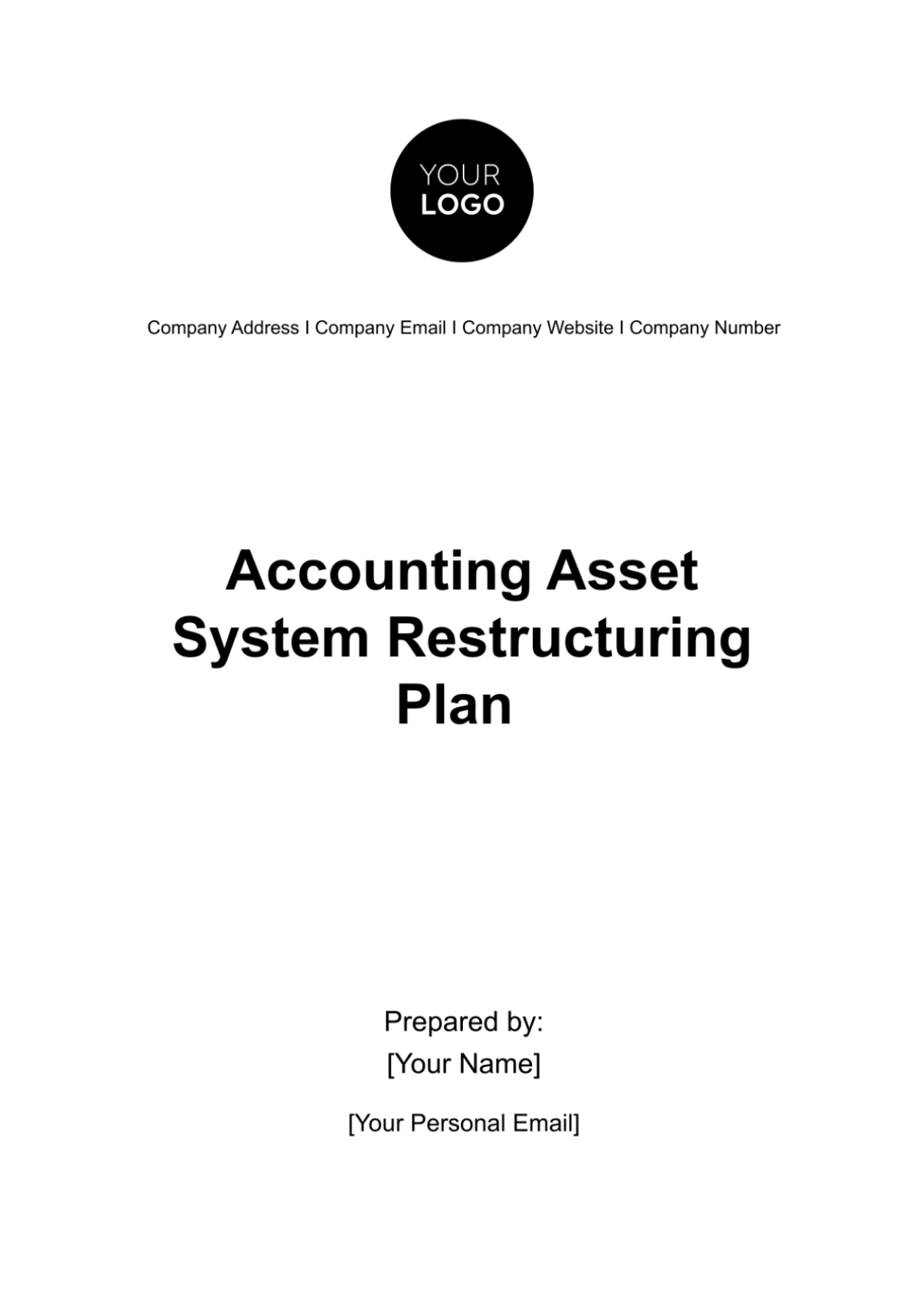 Accounting Asset System Restructuring Plan Template