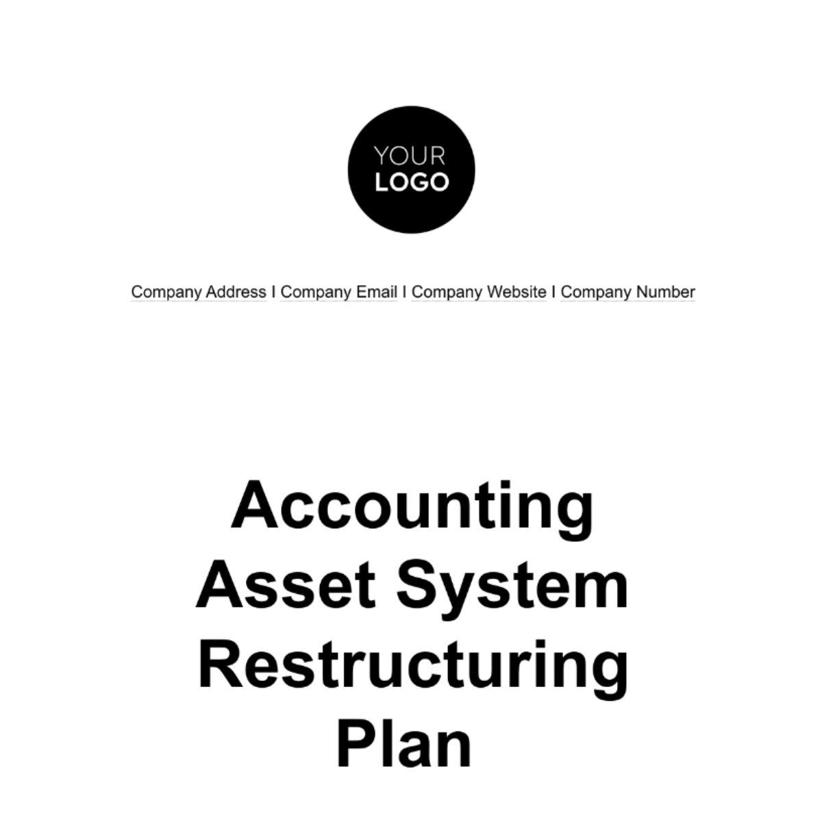 Accounting Asset System Restructuring Plan Template - Edit Online ...