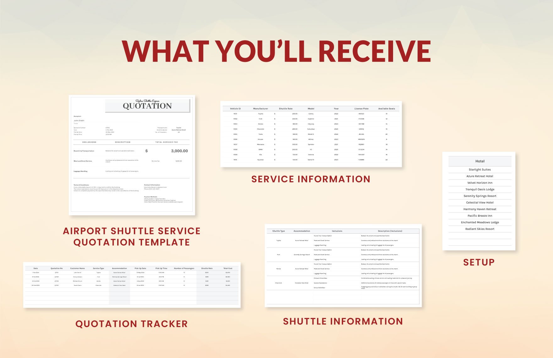 Airport Shuttle Service Quotation Template