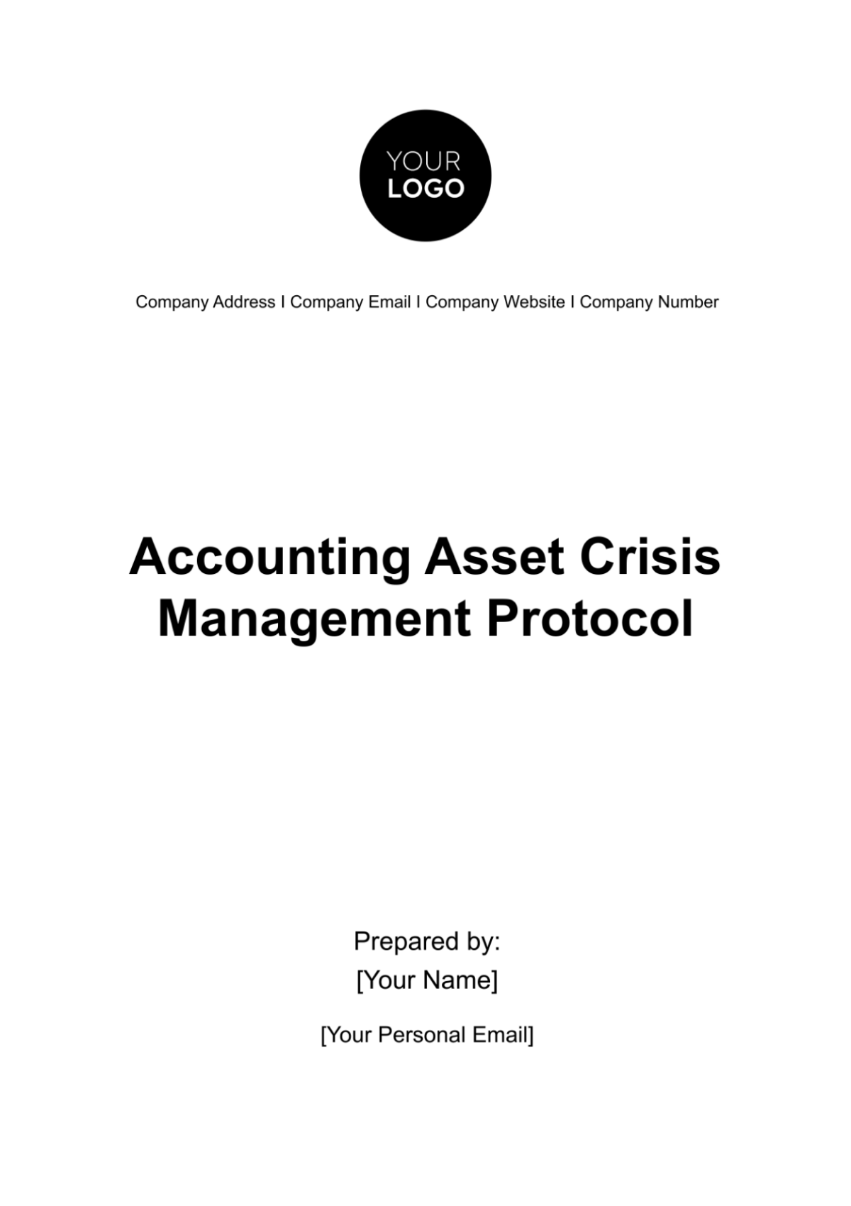 Accounting Asset Crisis Management Protocol Template