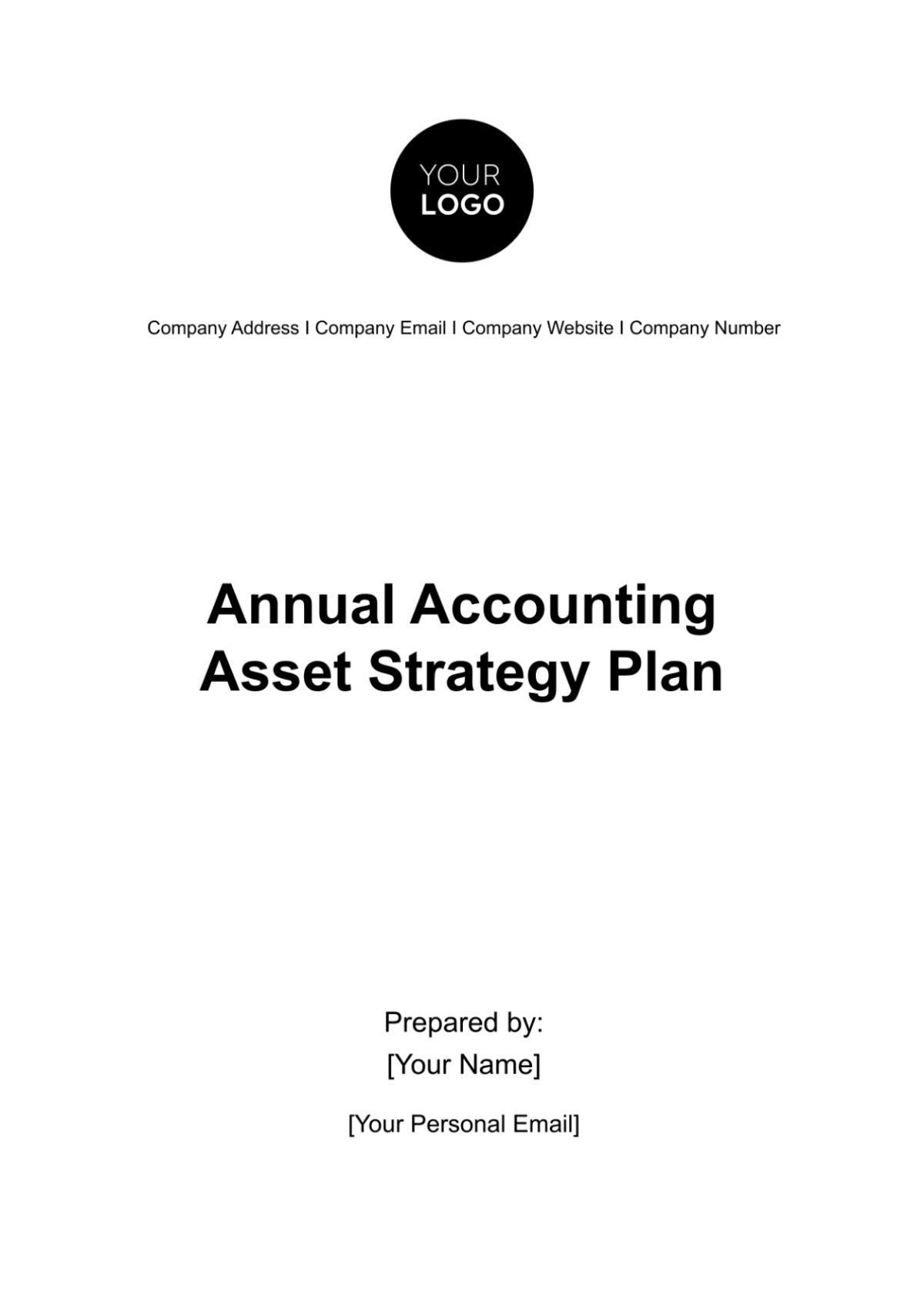 Annual Accounting Asset Strategy Plan Template