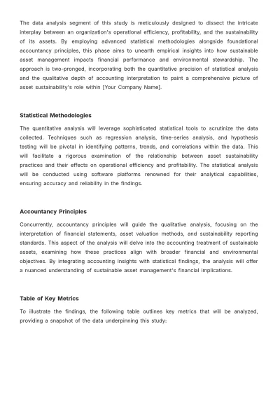 Free Accounting Asset Sustainability Study Template to Edit Online