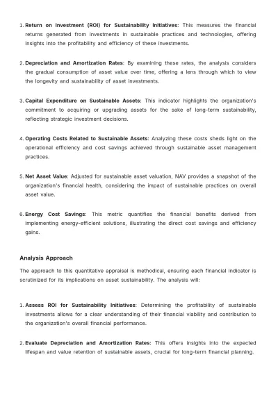 Free Accounting Asset Sustainability Study Template to Edit Online