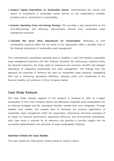 Free Accounting Asset Sustainability Study Template to Edit Online