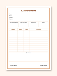 Preschool Report Card Template in Microsoft Word, PDF | Template.net