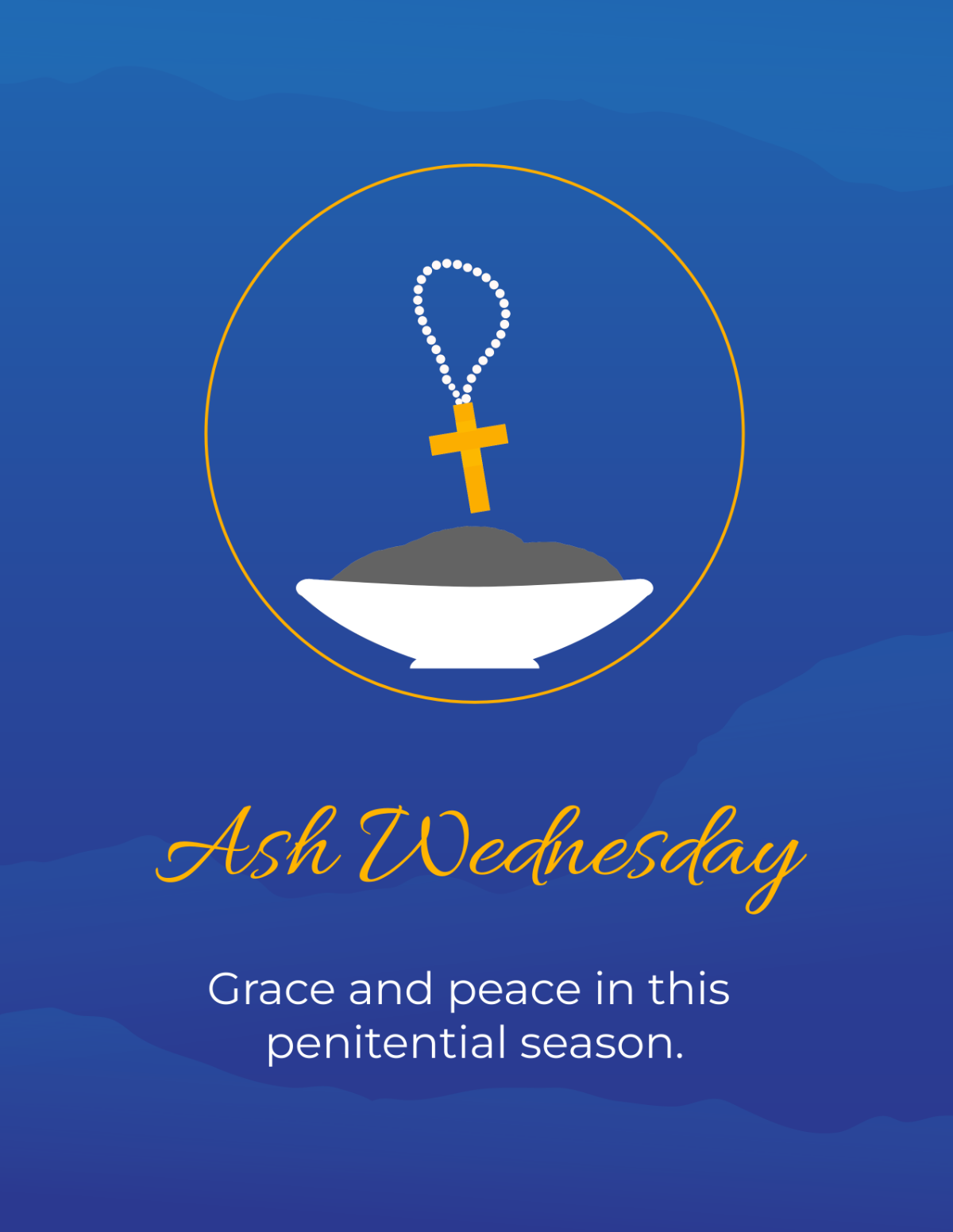 Ash Wednesday Flyer Template