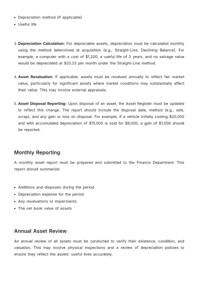 Free Accounting Asset Reporting Procedure Template to Edit Online