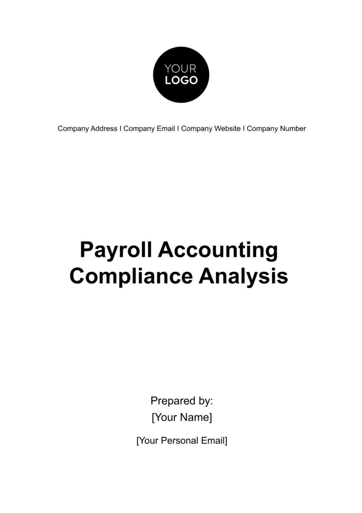 Payroll Accounting Compliance Analysis Template