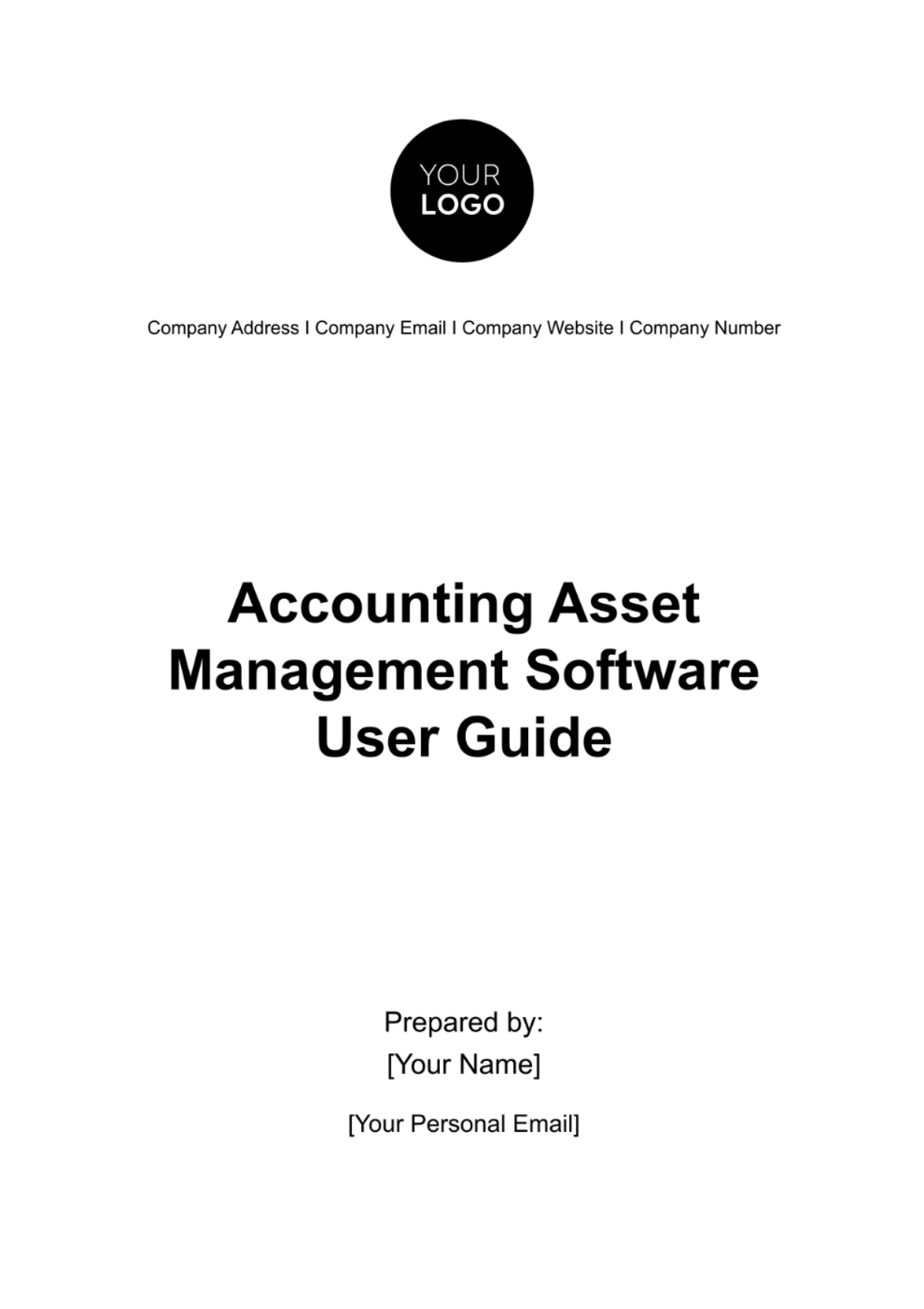 Accounting Asset Management Software User Guide Template