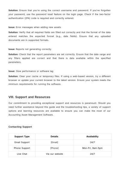 Free Accounting Asset Management Software User Guide Template to Edit Online