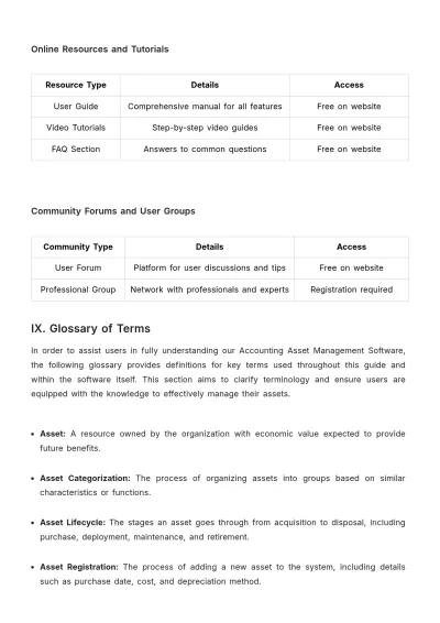 Free Accounting Asset Management Software User Guide Template to Edit Online