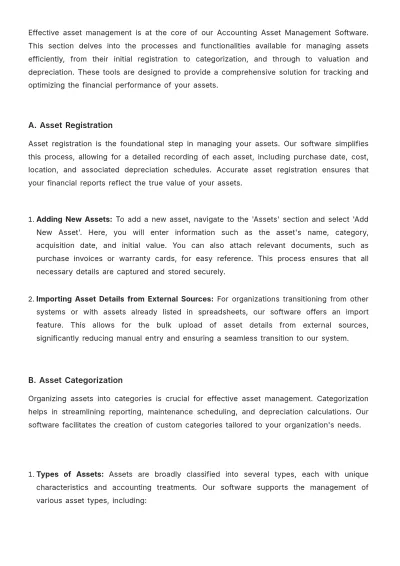 Free Accounting Asset Management Software User Guide Template to Edit Online