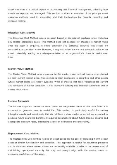 Free Accounting Asset Valuation Impact Study Template to Edit Online