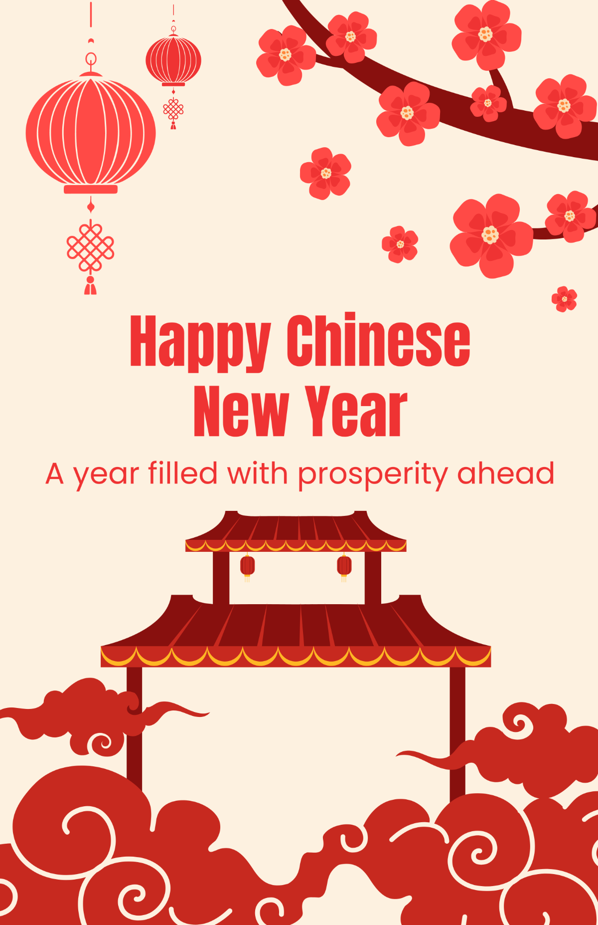 Happy Chinese New Year Poster Template