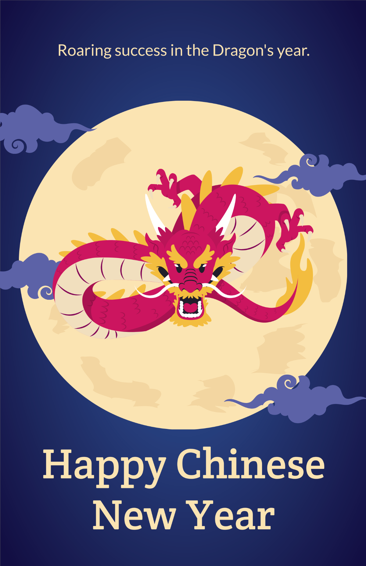 Dragon Chinese New Year Poster Template