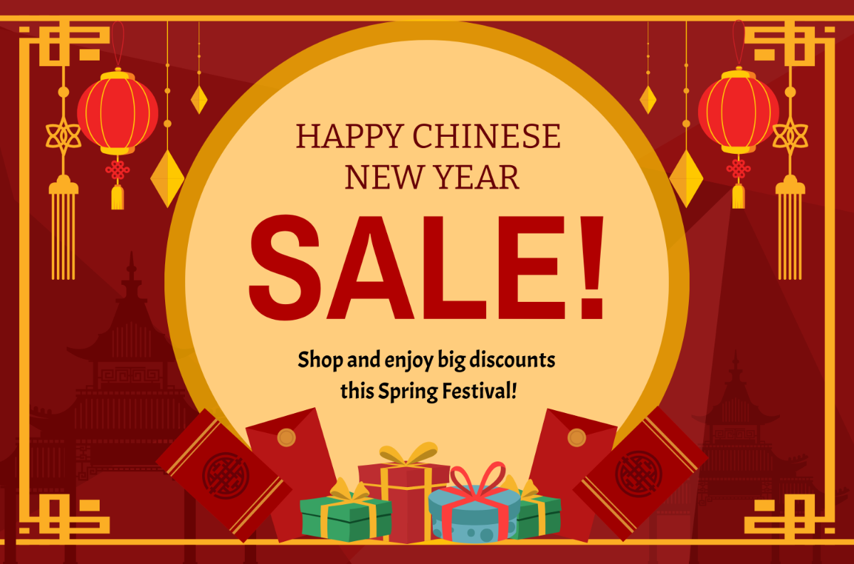 Happy Chinese New Year Sale Banner Template