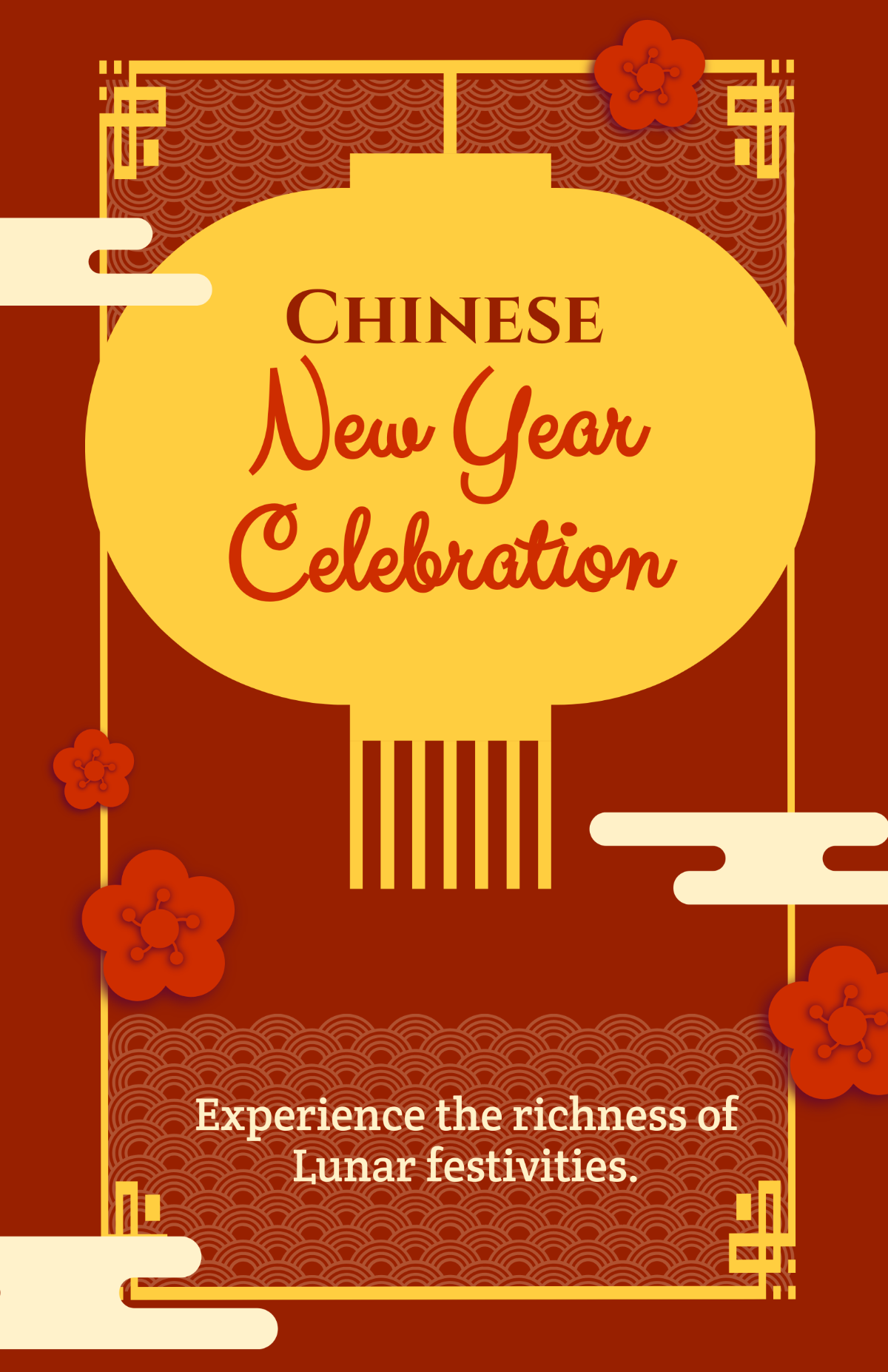Chinese New Year Celebration Poster Template