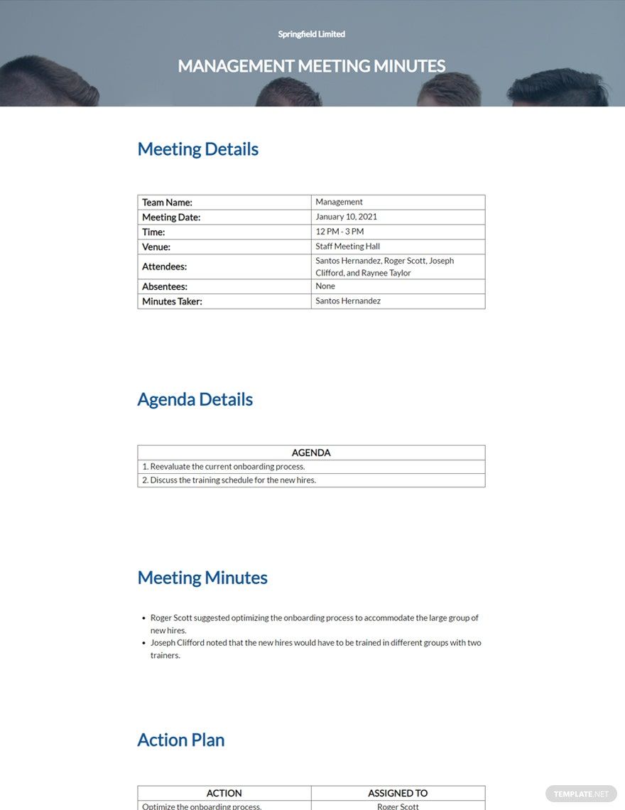 Writing Meeting Minutes Template Google Docs, Word, Apple Pages