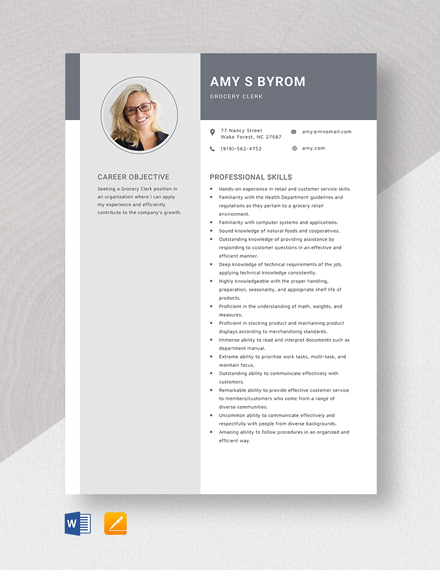 Clerk Job Application Letter Template [Free PDF] - Word (DOC) | Apple